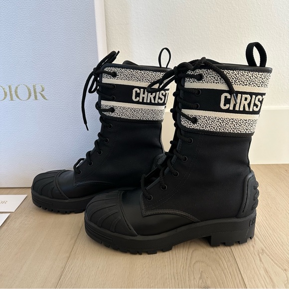 Dior Shoes - KEEPING • Christian Dior D-Major Moto Black Mid Calf Boots Shoes